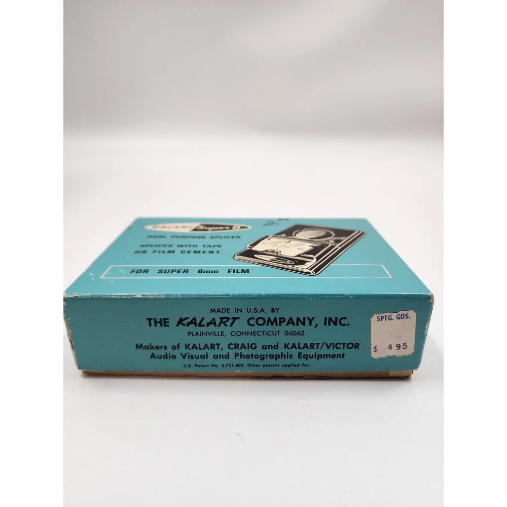 Vintage Kalart Super 8 Dual Purpose Film Splicer for 8mm Movie Film with Box